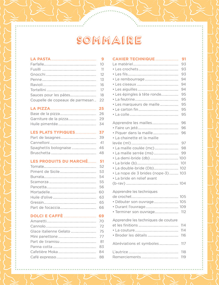 Délices d’Italie au crochet