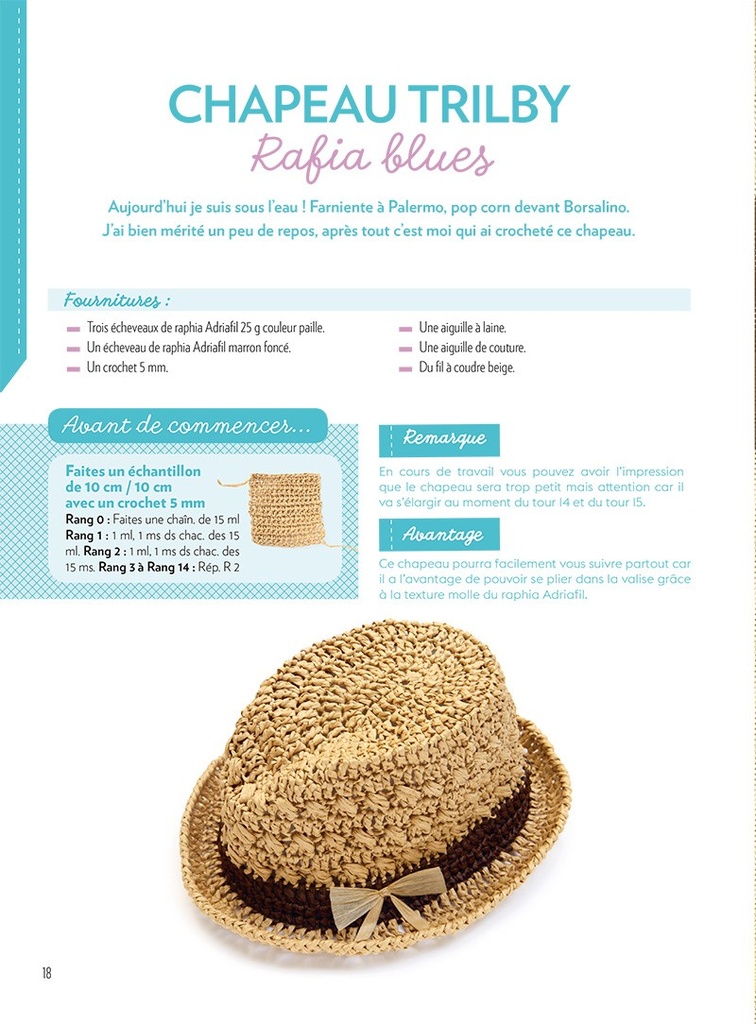 Sacs et chapeaux à crocheter en raphia - Image 5