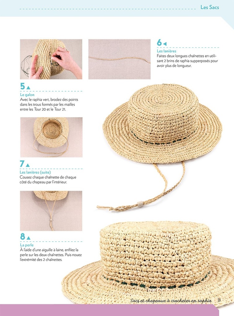 Sacs et chapeaux à crocheter en raphia - Image 7