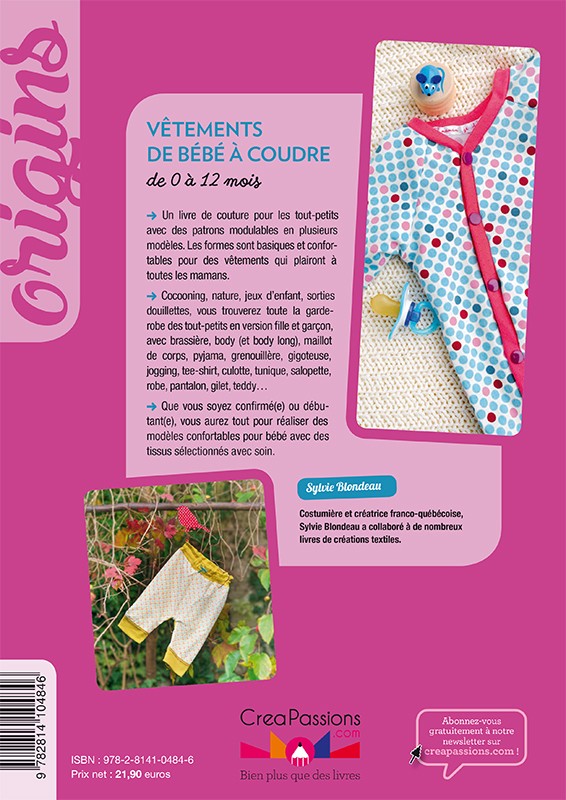 Vêtements de bébé à coudre : de 0 à 12 mois - Image 1